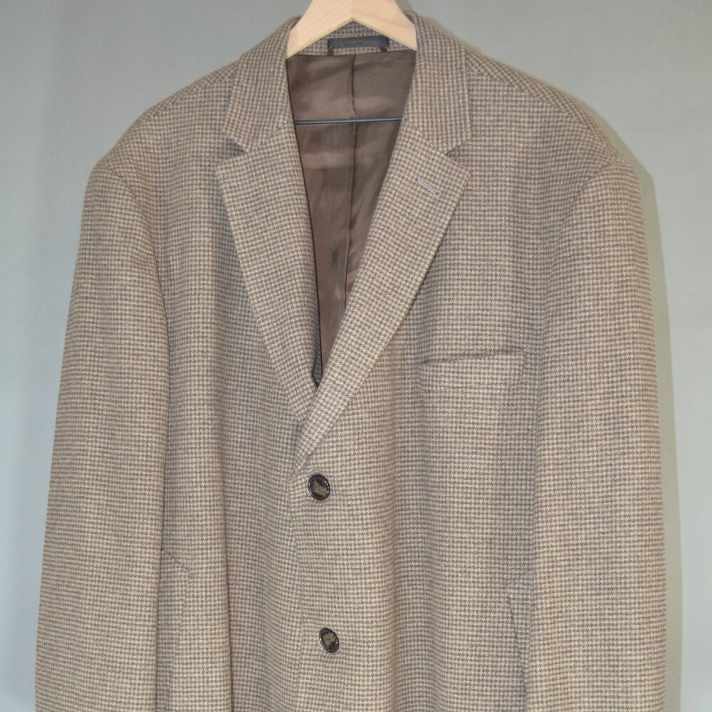 Sean John Brown And Tan Three Button Front Trench… - image 1